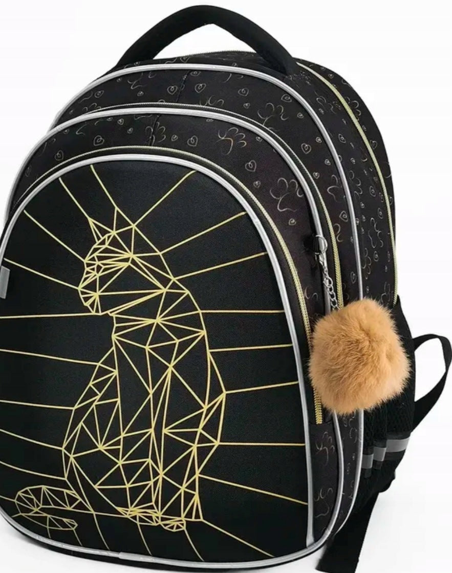 BACKPACK SATCHEL CLASS 1-3 KITTEN WATERPROOF REFLECTIVE FOR GIRLS Manufacturer code PLECAK SZKOLNY DO SZKOŁY STARPAK KOT KOTEK
