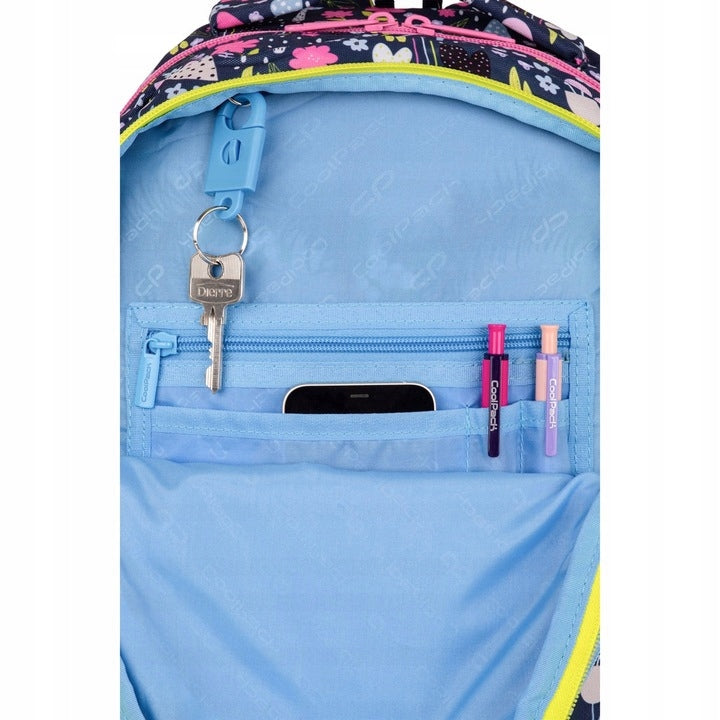 BACKPACK SCHOOL SATCHEL FOR GIRLS CP CLASS 1-3 WITH FLOWERS HEARTS Manufacturer code F029831