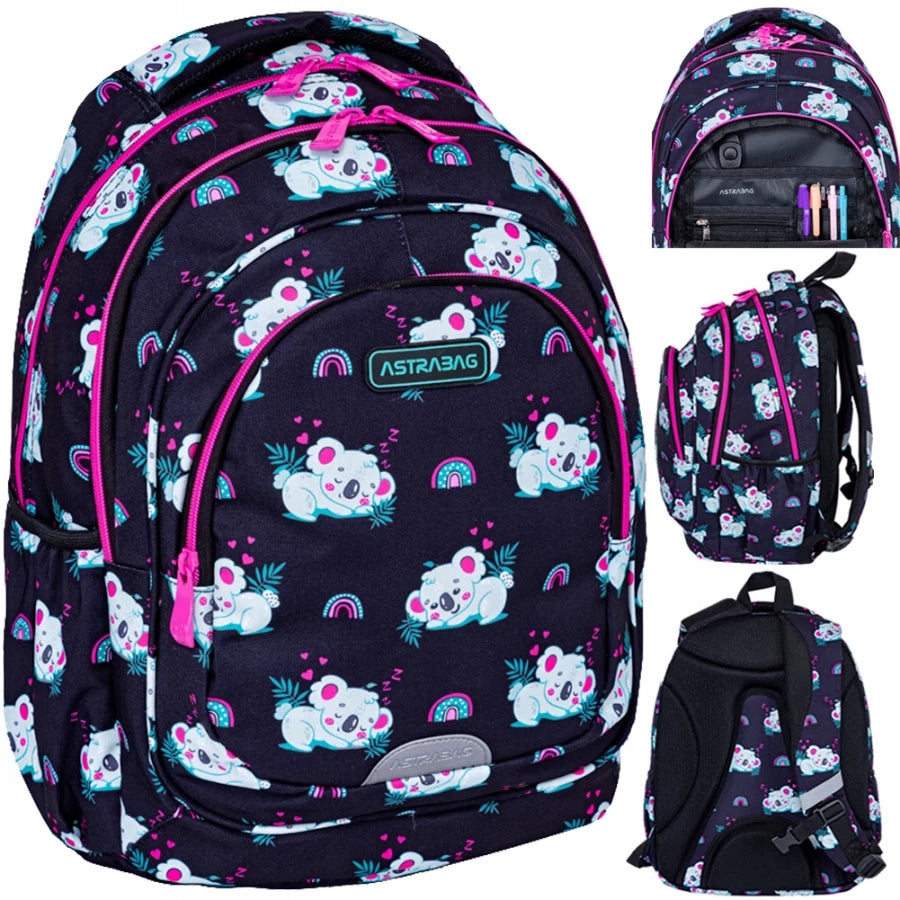 BACKPACK SCHOOL SATCHEL FOR GIRLS KOALA KOALE CLASS 1 3