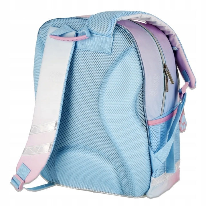 BACKPACK SCHOOL SATCHEL FOR GIRLS OMBRE WITH DOG EAN (GTIN) 5905523616644