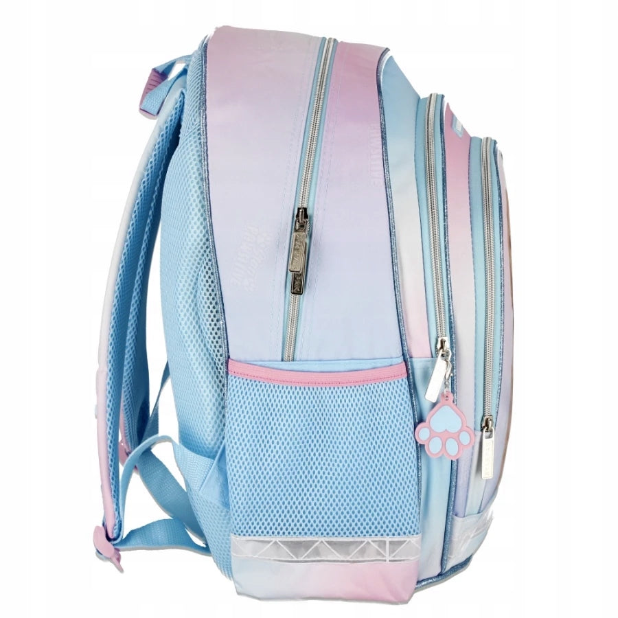 BACKPACK SCHOOL SATCHEL FOR GIRLS OMBRE WITH DOG Manufacturer code 527185
