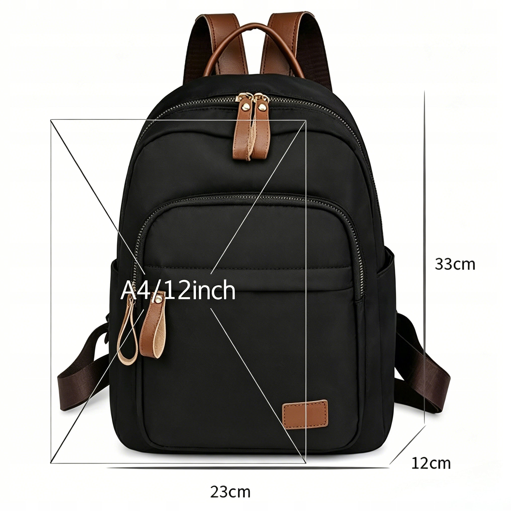 BACKPACK SMALL ELEGANT LIGHT FOR A TRIP WALK BLACK Brand no brand