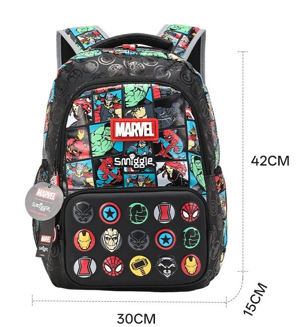 BACKPACK SMIGGLE BLACK YOUTH HEROES MARVEL Manufacturer code HP-015 MARVEL