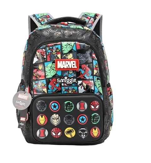 BACKPACK SMIGGLE BLACK YOUTH HEROES MARVEL