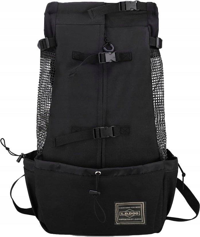 BACKPACK TRANSPORTER BAG FOR CAT DOG -XL Up to 16-30KG Color black