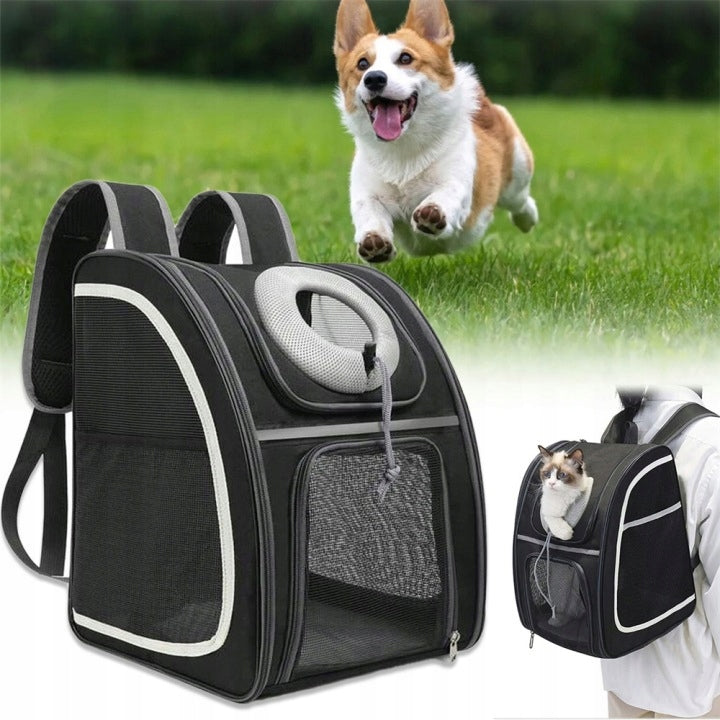 BACKPACK TRANSPORTER DOG CAT BAG WITH MESH FULLY VENTILATED FOLDING Brand no brand