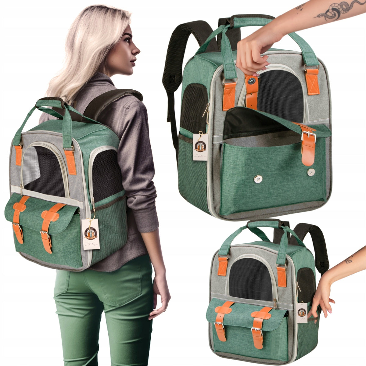 BACKPACK TRANSPORTER FOR CAT AND DOG VENTILATED CABIN TRAVEL BAG