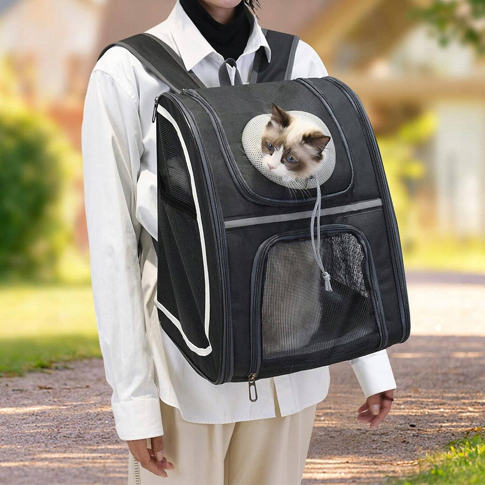 BACKPACK TRANSPORTER FOR CAT AND DOG WITH POCKETS LOTS OF AIR BREATHABLE Manufacturer code PLECAK DLA KOTA PSA