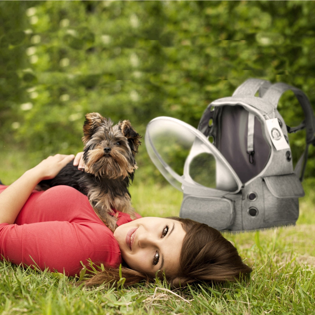 BACKPACK TRANSPORTER FOR CAT DOG FURREVER FRIENDS GREY CONVENIENT PRACTICAL