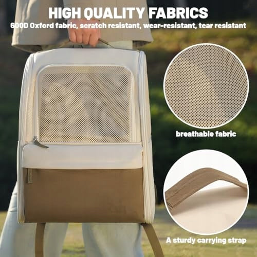 BACKPACK TRANSPORTER FOR CAT DOG OXFORD FABRIC 600D TO 16 5KG steel Product height 27 cm