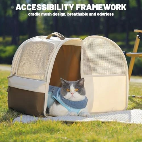 BACKPACK TRANSPORTER FOR CAT DOG OXFORD FABRIC 600D TO 16 5KG steel Product width 30 cm