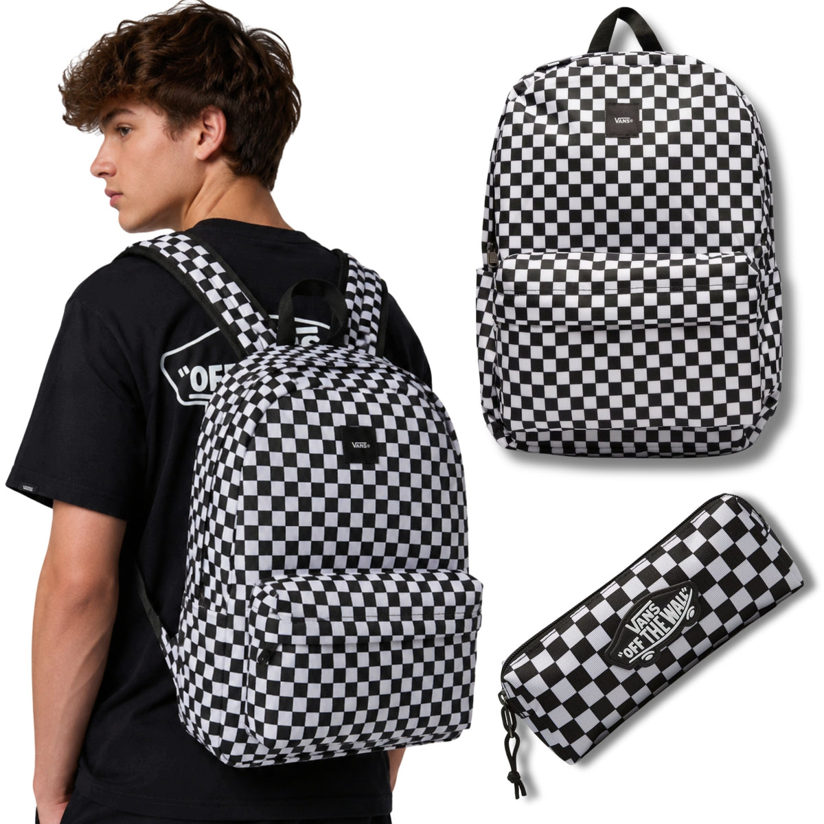 BACKPACK VANS OLD SKOOL SCHOOL SPORTS LARGE YOUTH ROOMY + PENCIL CASE