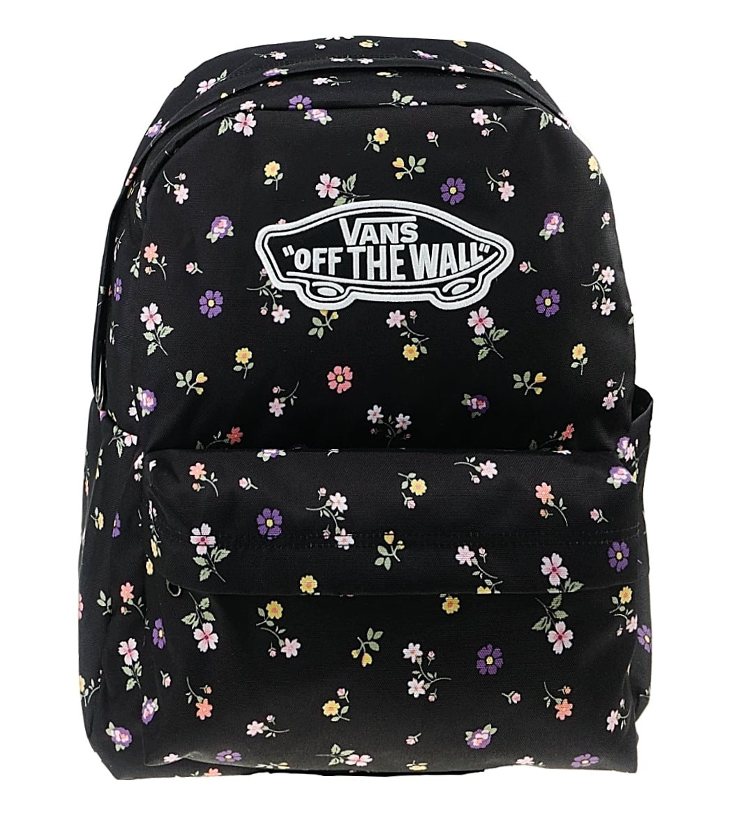 BACKPACK VANS school Old Skool VN000H4YHTL black, flowers