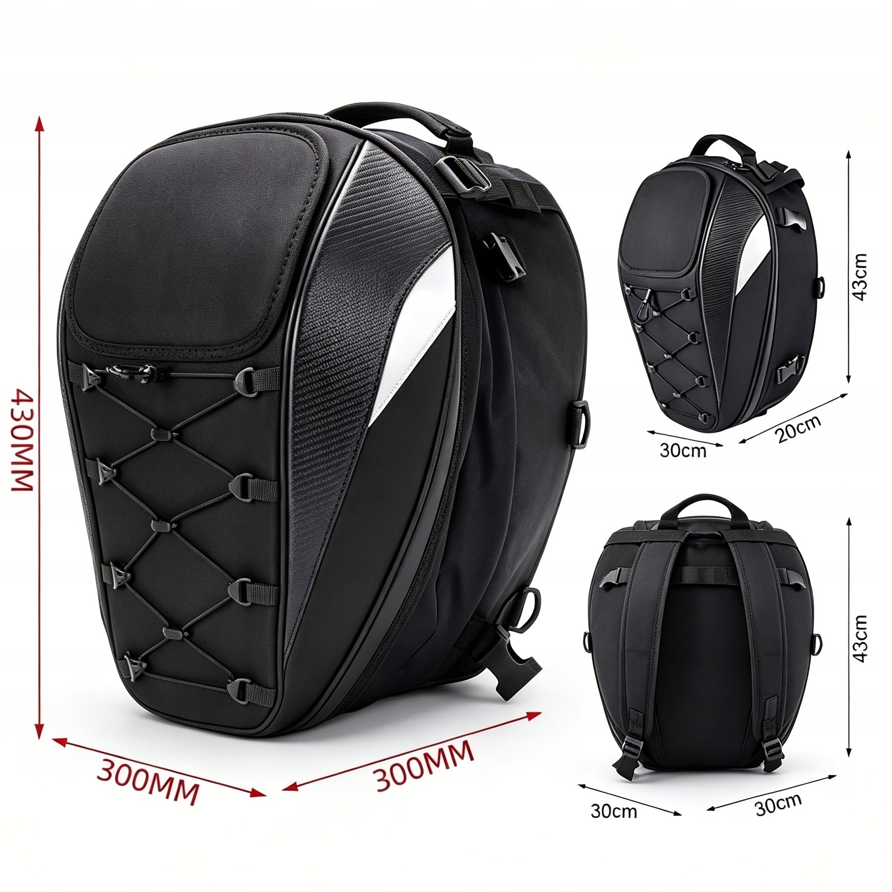 BACKPACK WATERPROOF FOR MOTOR RACK HELMET POUCH SEAT TRUNK HOLDER Packaging status original