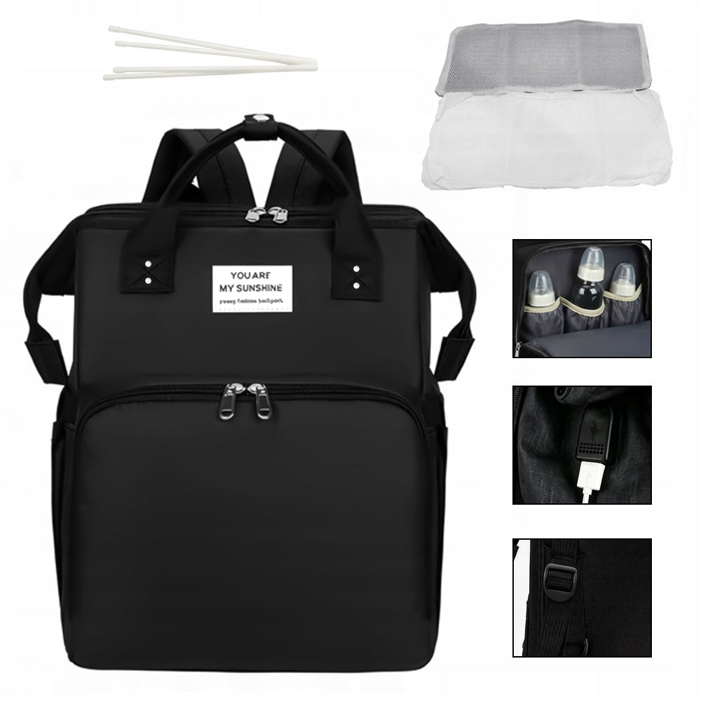 BACKPACK WE HAVE CHANGING TABLE BABY COT INFANT Height 40 cm