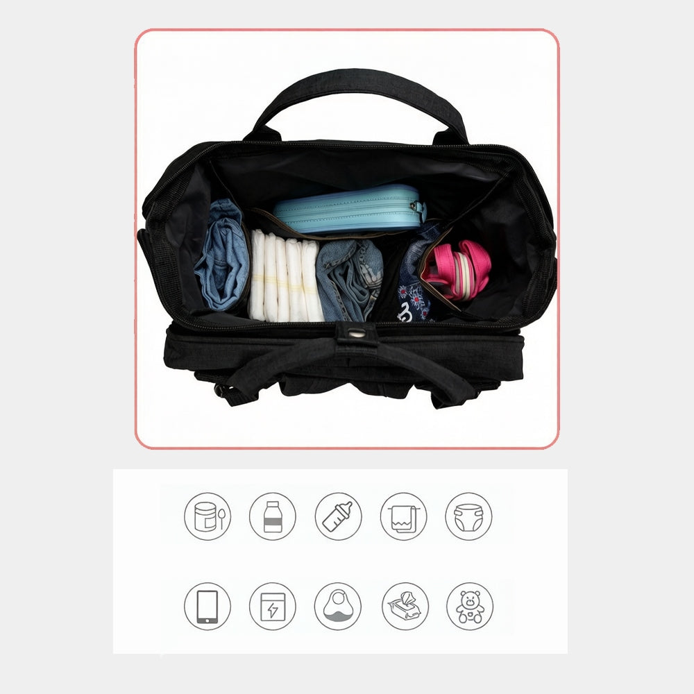 BACKPACK WE HAVE CHANGING TABLE BABY COT INFANT Width (longer edge) 30 cm