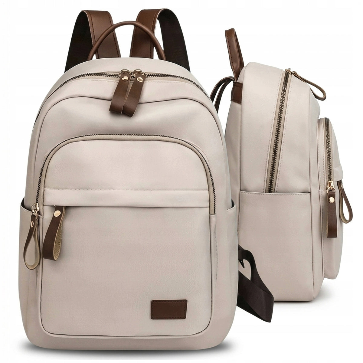 BACKPACK WOMEN'S BACKPACK FOR SCHOOL WORK STYLISH WHITE URBAN ROOMY