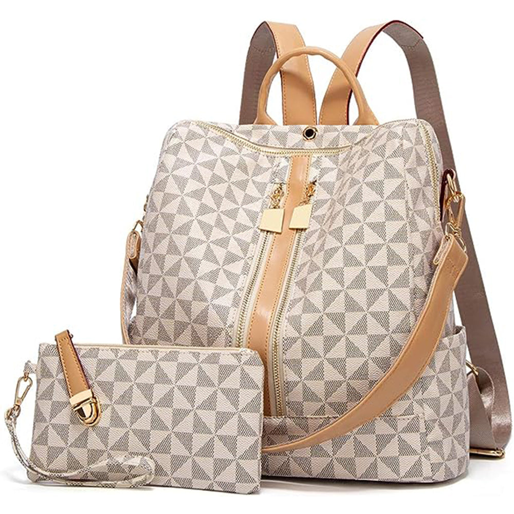 BACKPACK WOMEN'S LEATHER CITY BACKPACK LIGHTWEIGHT HANDHELD WALLET ELEGANT Brand no brand