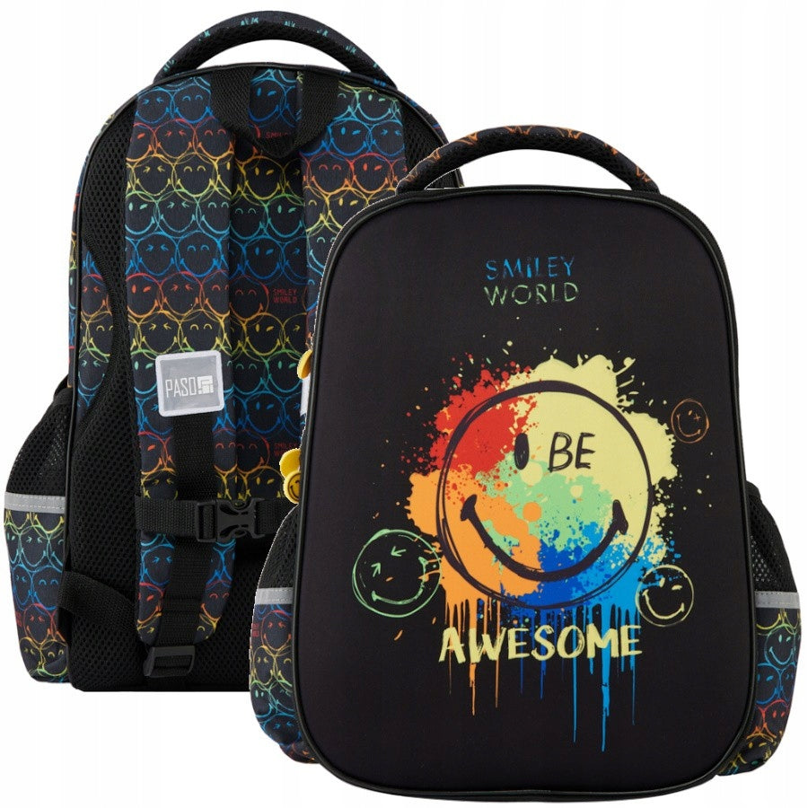 BACKPACK school satchel Premium Faces Smiley Emoticons | Stiffened front