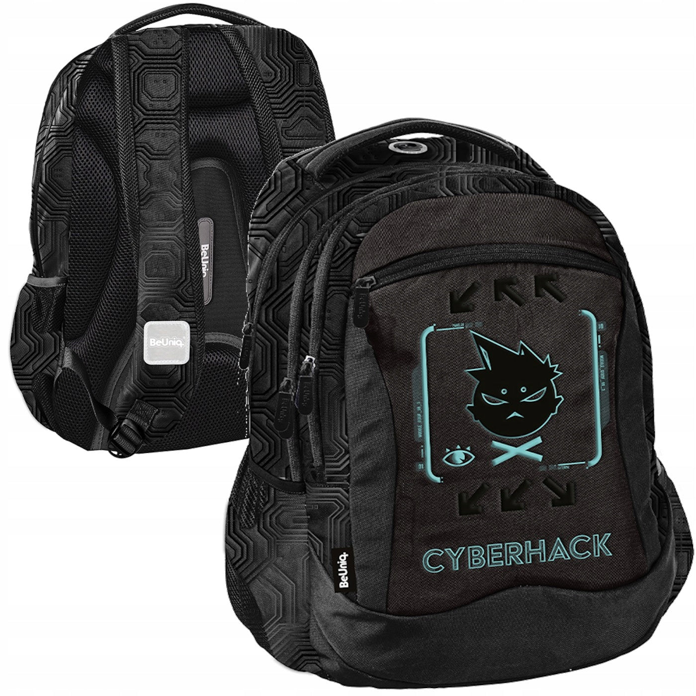BACKPACK youth school satchel BeUniq Gaming Cyberhack For Player