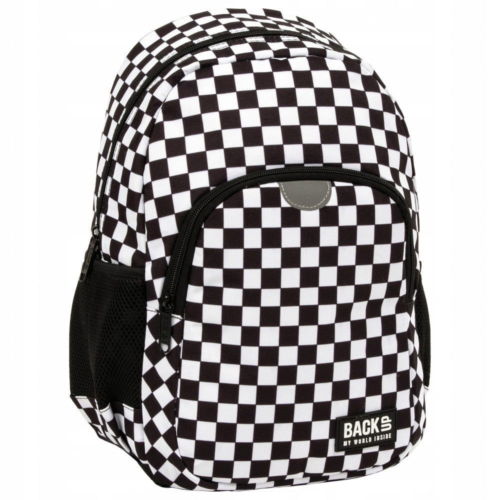 BACKUP PRESCHOOL BACKPACK ZERO CLICHÉ CHESSBOARD GRATING 2-chamber Brand Back Up
