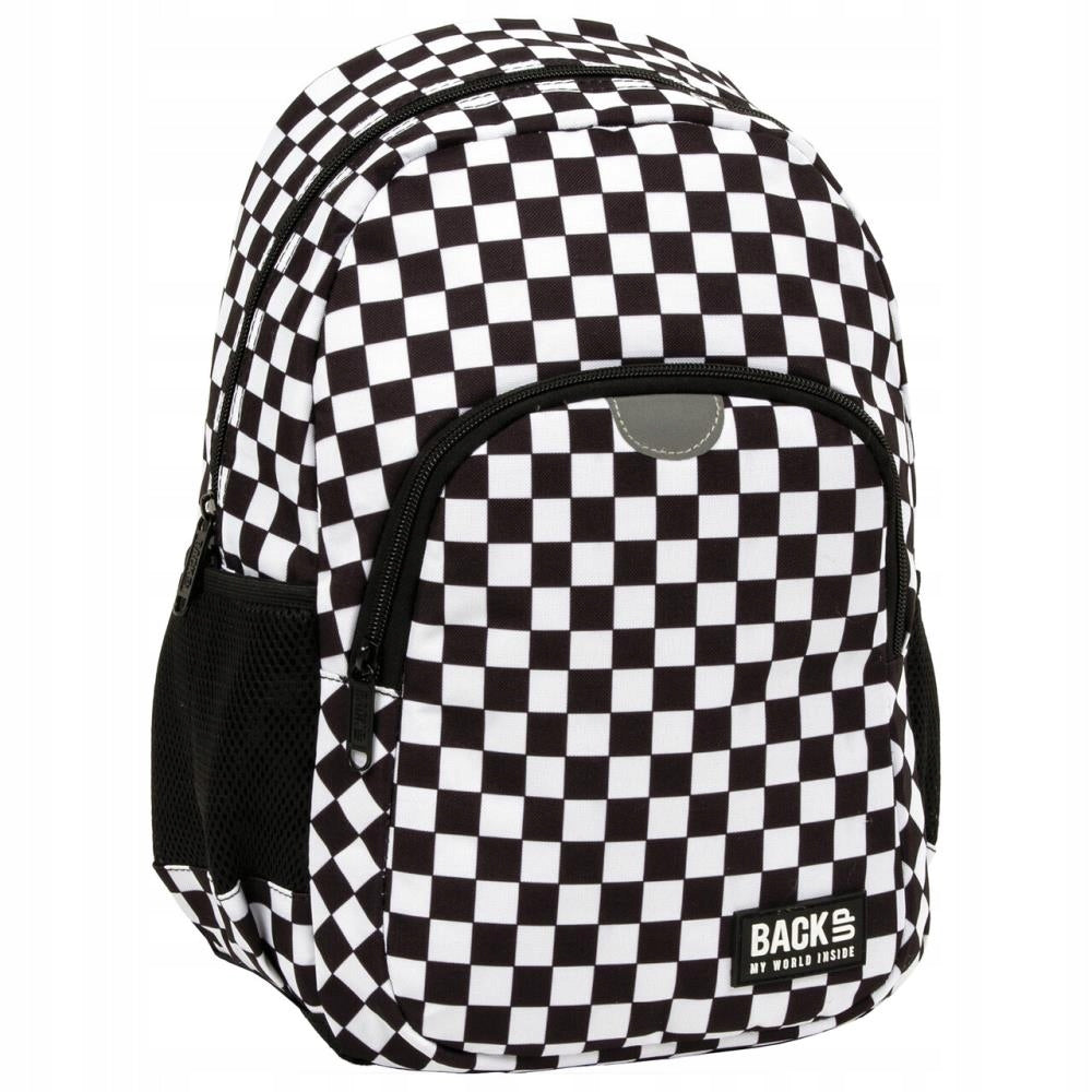 BACKUP PRESCHOOL BACKPACK ZERO CLICHÉ CHESSBOARD GRATING 2-chamber