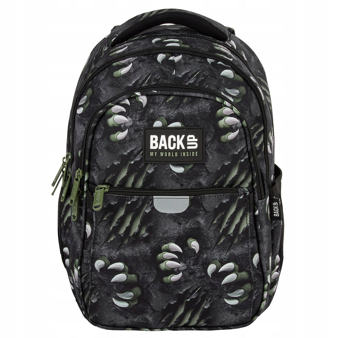 BACKUP YOUTH SCHOOL BACKPACK FOR BOY BLACK CLAWS DINOSAUR Packaging status original