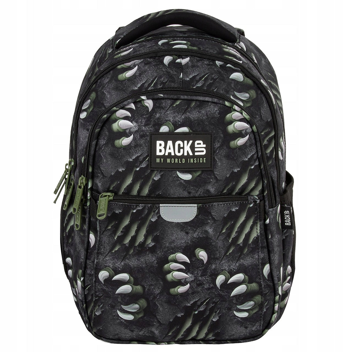 BACKUP YOUTH SCHOOL BACKPACK FOR BOY BLACK CLAWS DINOSAUR Packaging status original