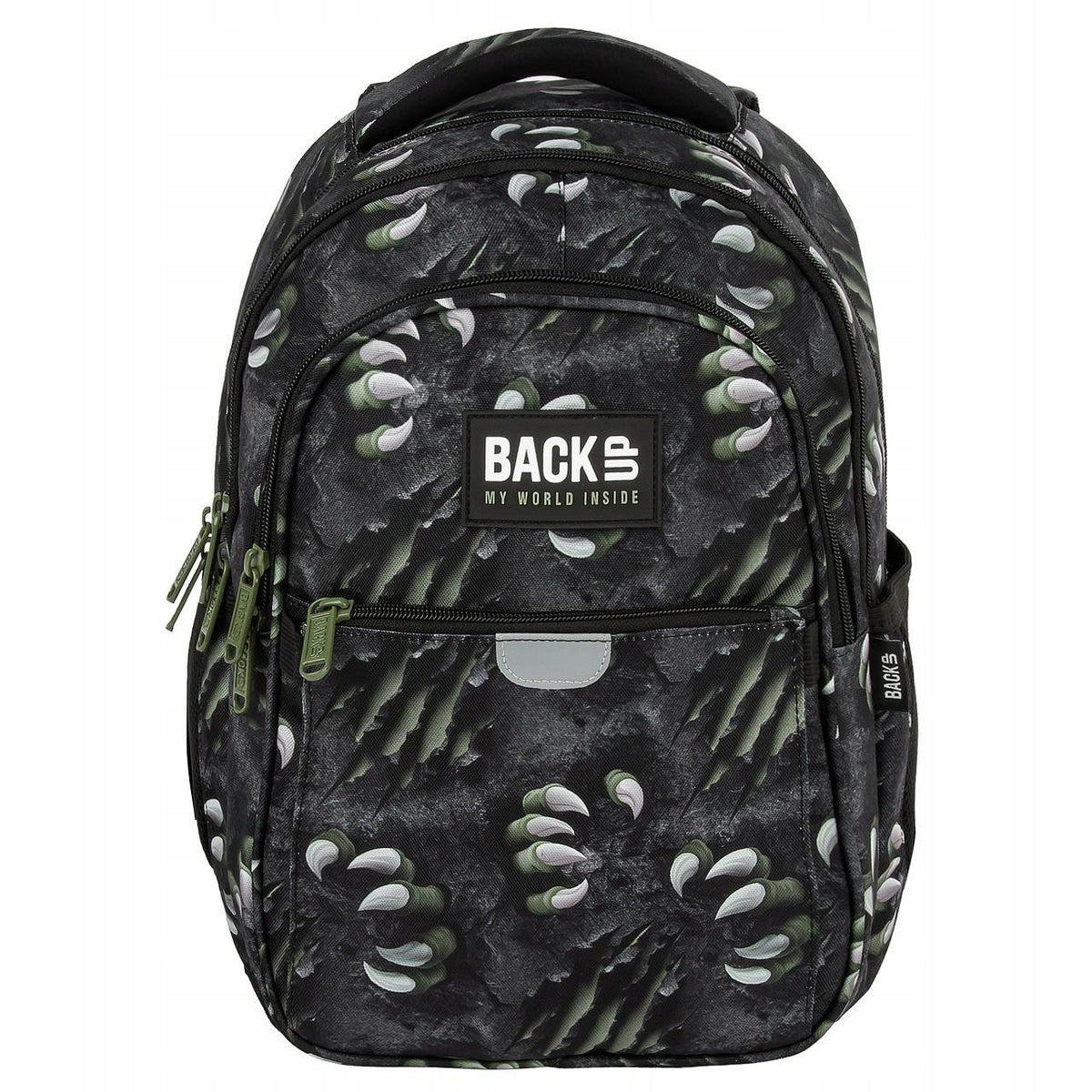 BACKUP YOUTH SCHOOL BACKPACK FOR BOY BLACK CLAWS DINOSAUR