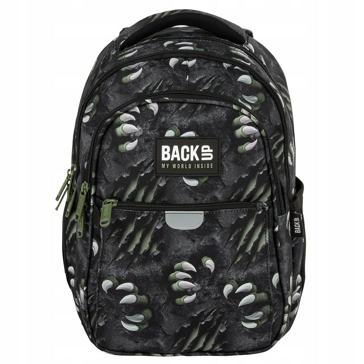 BACKUP YOUTH SCHOOL BACKPACK FOR BOY BLACK CLAWS DINOSAUR