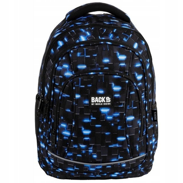 BACKUP YOUTH SCHOOL BACKPACK FOR BOY BYTEWAVE 3D BLACK Packaging status original