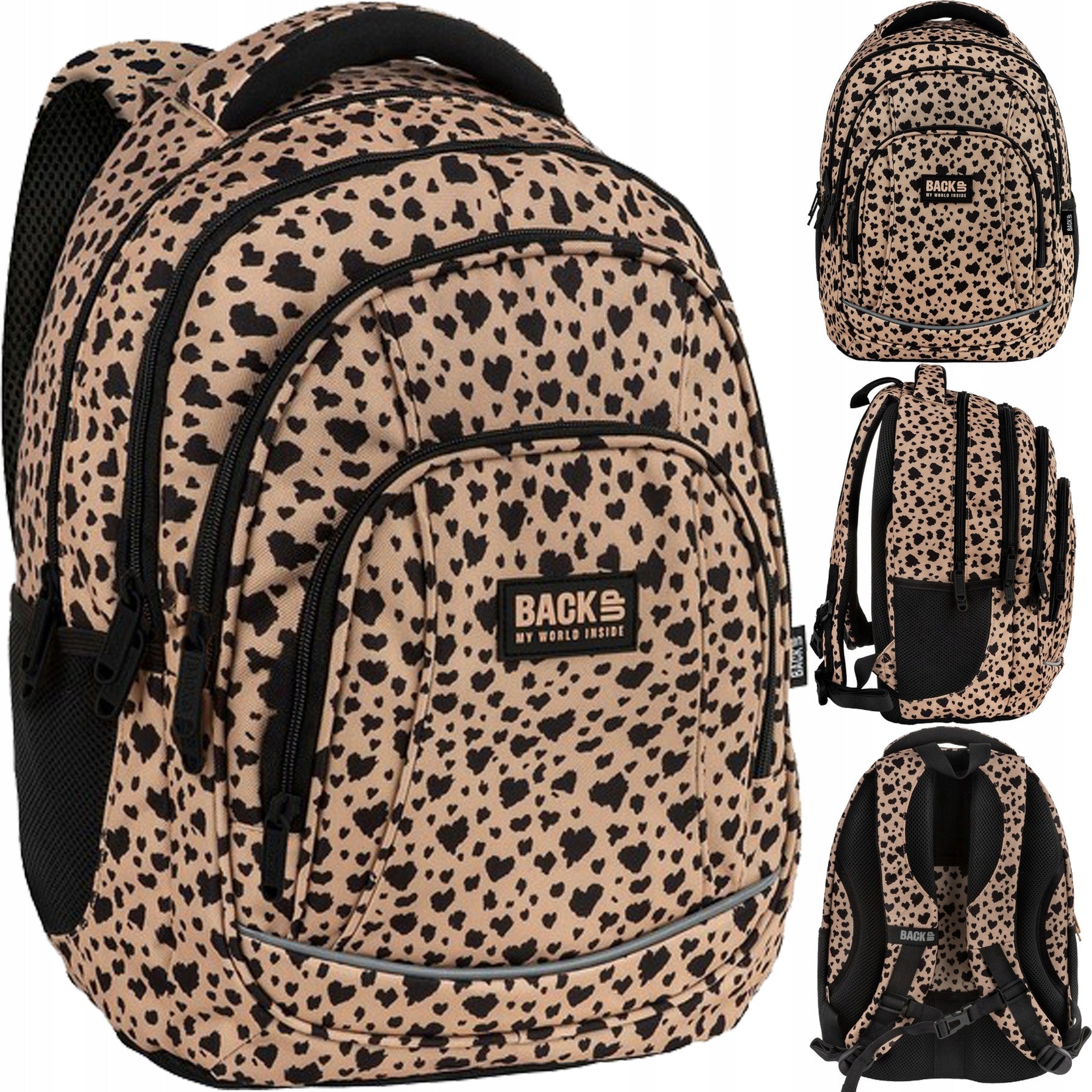 BACKUP YOUTH SCHOOL BACKPACK FOR GIRL LEOPARD