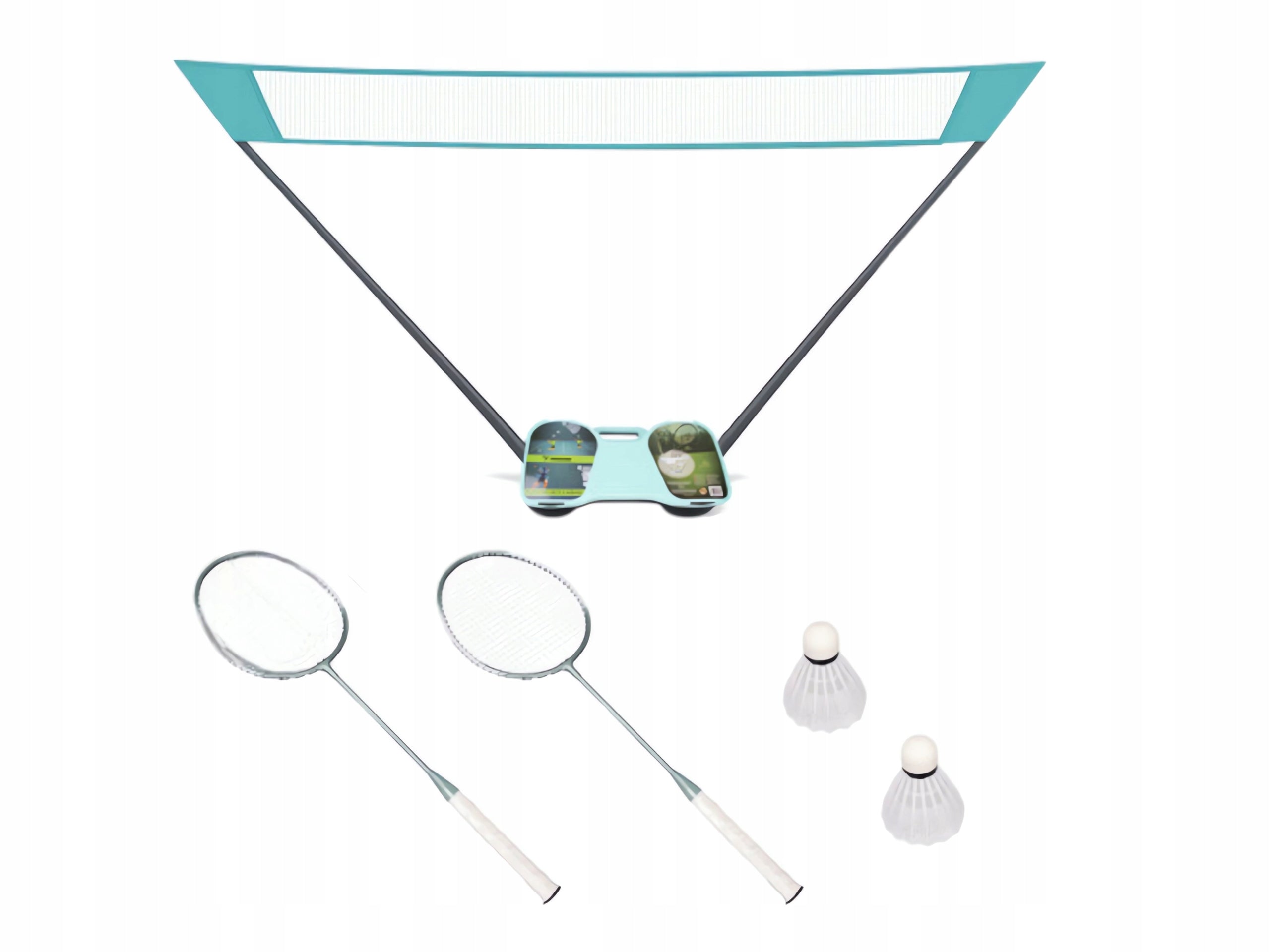 BADMINTON FOLDING RACKET SET DARTS NET