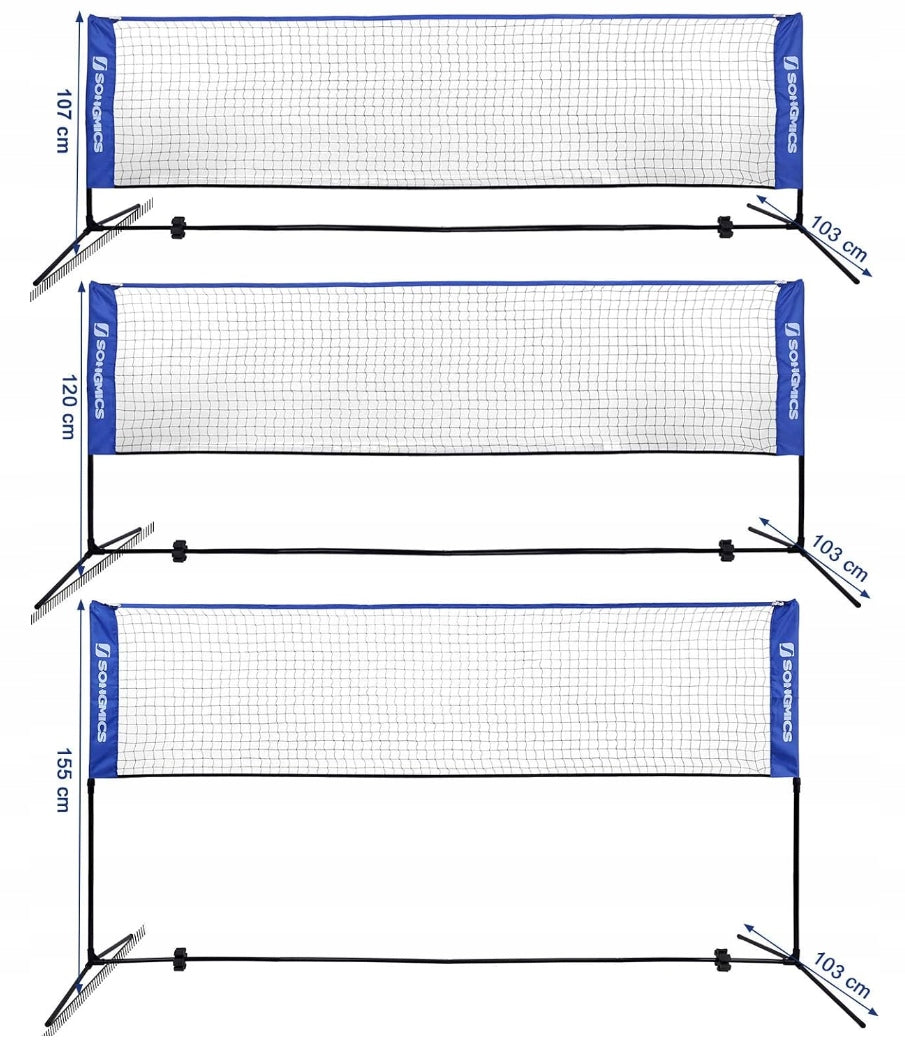 BADMINTON NET ADJUSTABLE HEIGHT SET BADMINTON 4M TENNIS + FREEBIE Brand no brand
