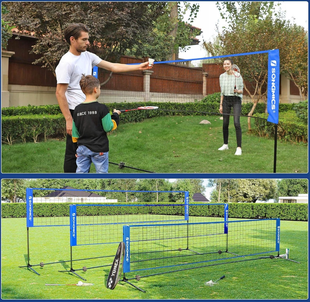 BADMINTON NET ADJUSTABLE HEIGHT SET BADMINTON 4M TENNIS + FREEBIE Packaging status original