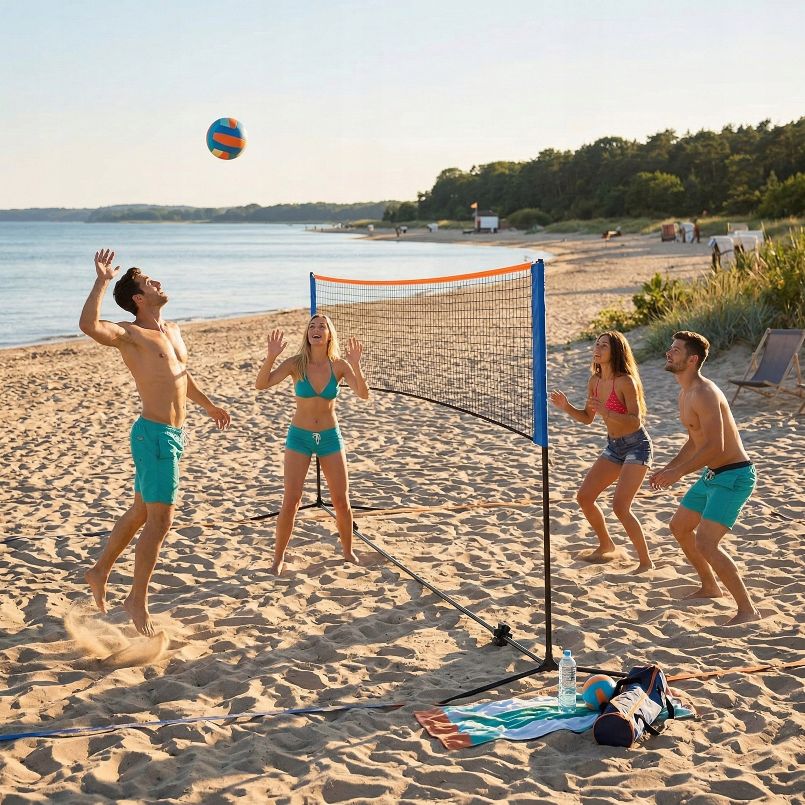 BADMINTON NET VOLLEYBALL TENNIS GAME PORTABLE ADJUSTABLE FRAME 3 m Manufacturer code 5902340328125