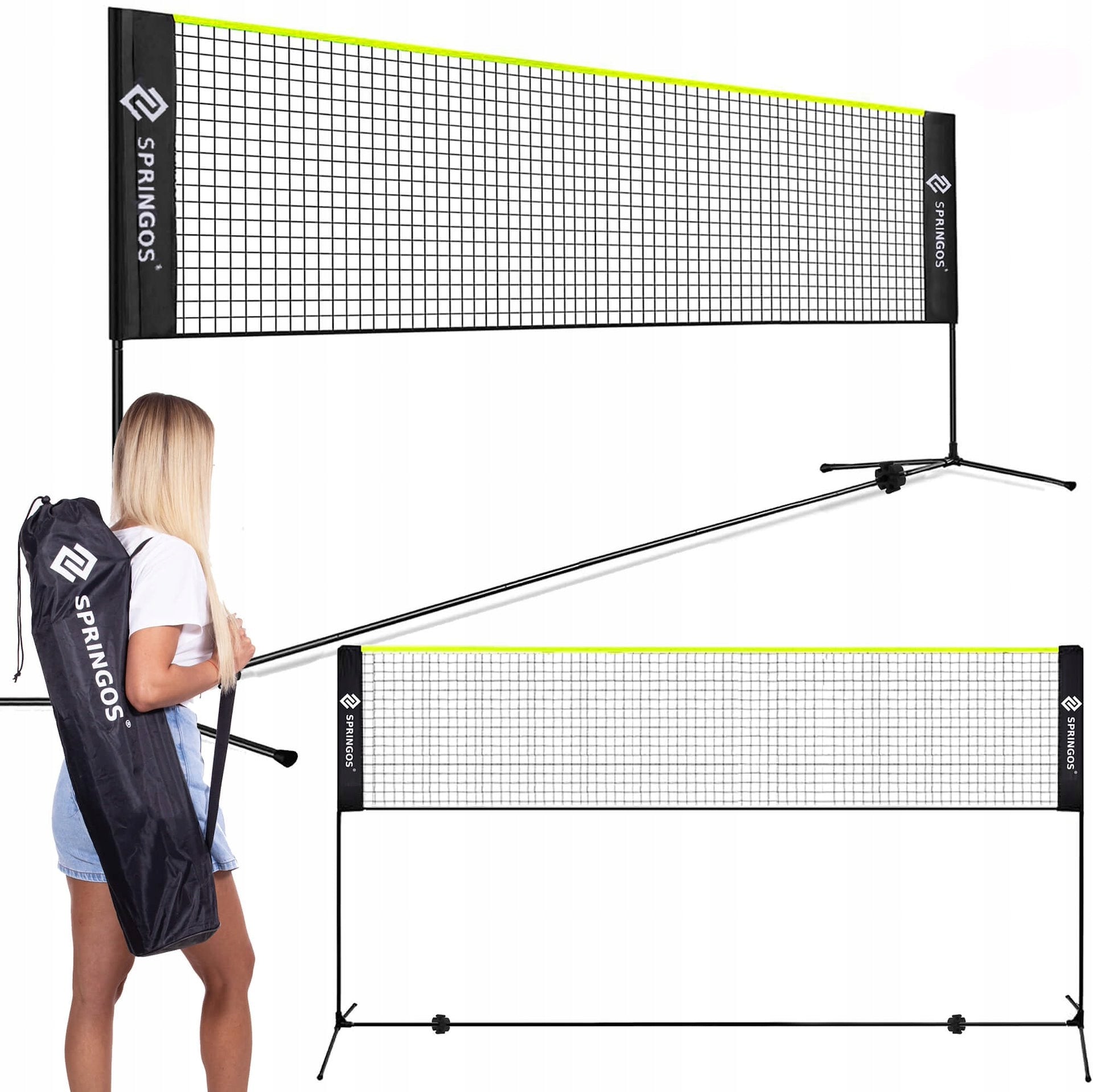 BADMINTON PALLET NET + FOLDING FRAME 400x75cm + COVER Number of items in the set 3