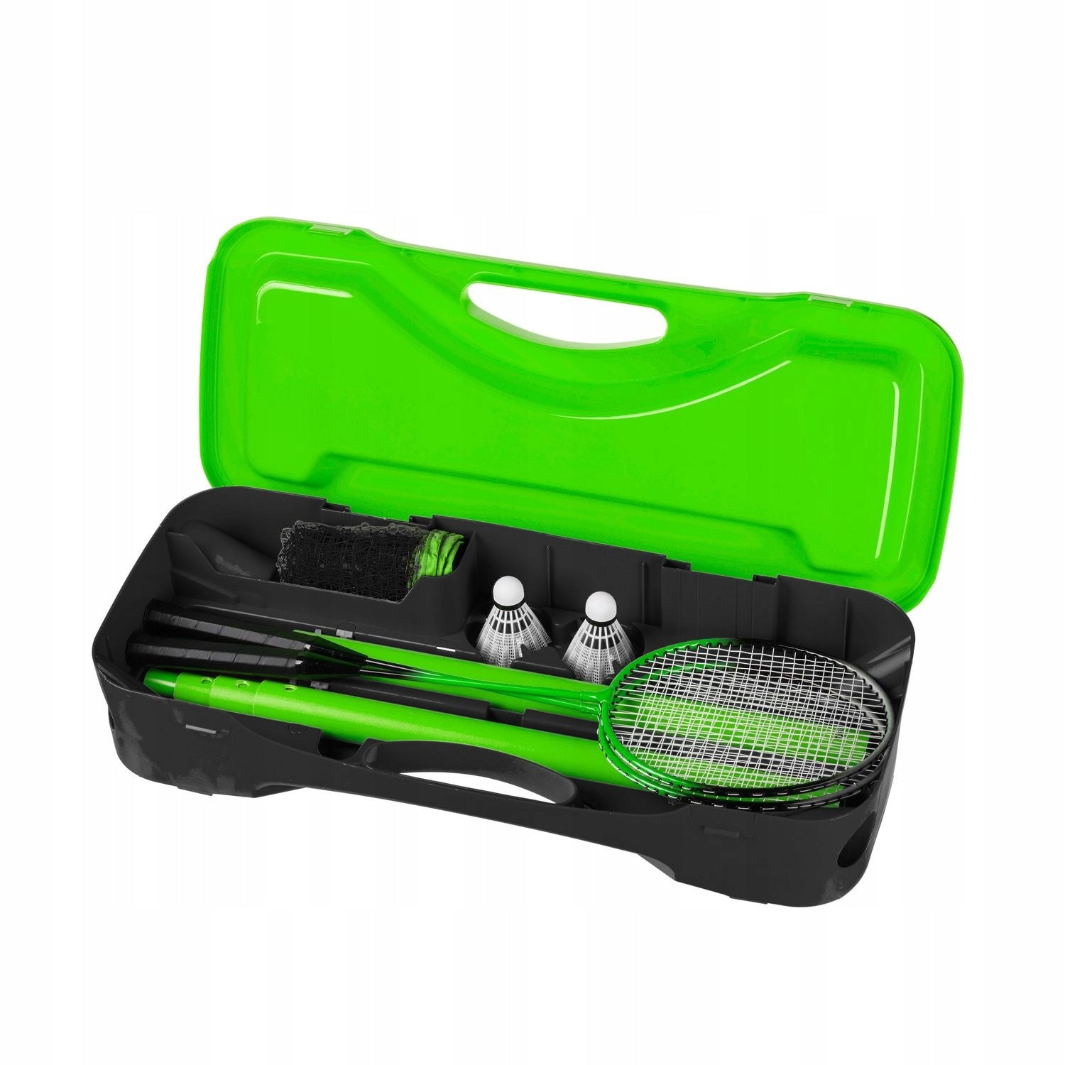 BADMINTON SET 2IN1 RACKETS NET SHUTTLECOCKS IN SUITCASE FOLDING OUTTEC Number of items in the set 7