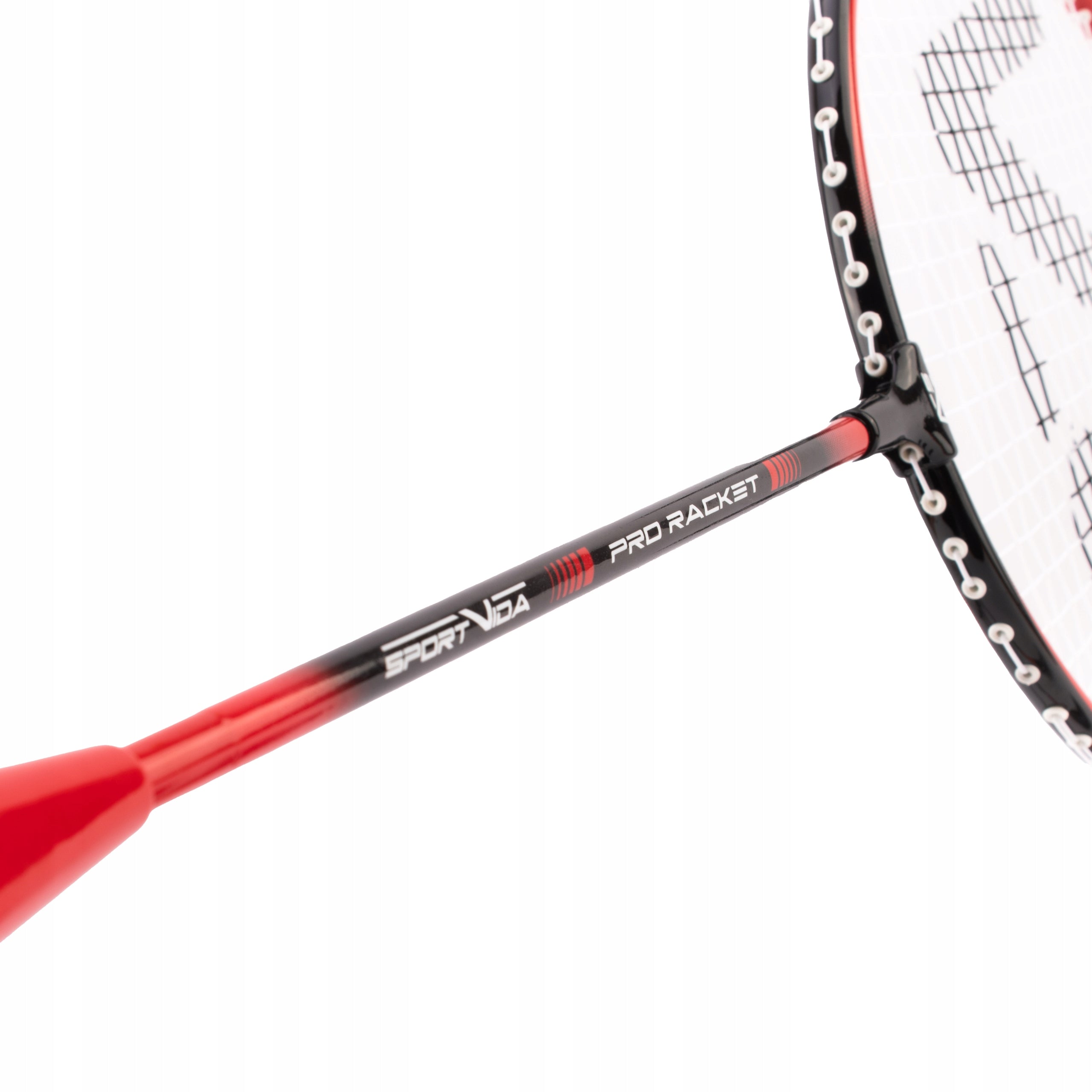BADMINTON SET PRO 4 RACKETS 3 DARTS NET SPORTVIDA Kind strings overgrip cover mesh pole shuttlecock set racket set