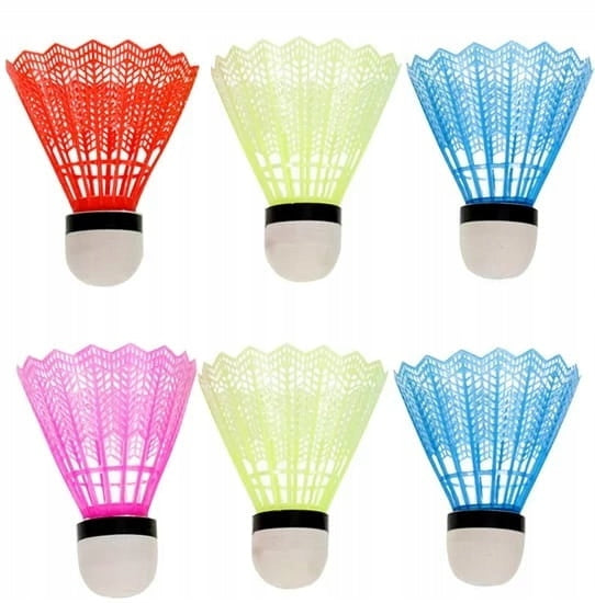 BADMINTON SHUTTLECOCKS 6PCS SET COLORFUL SHUTTLECOCK SET