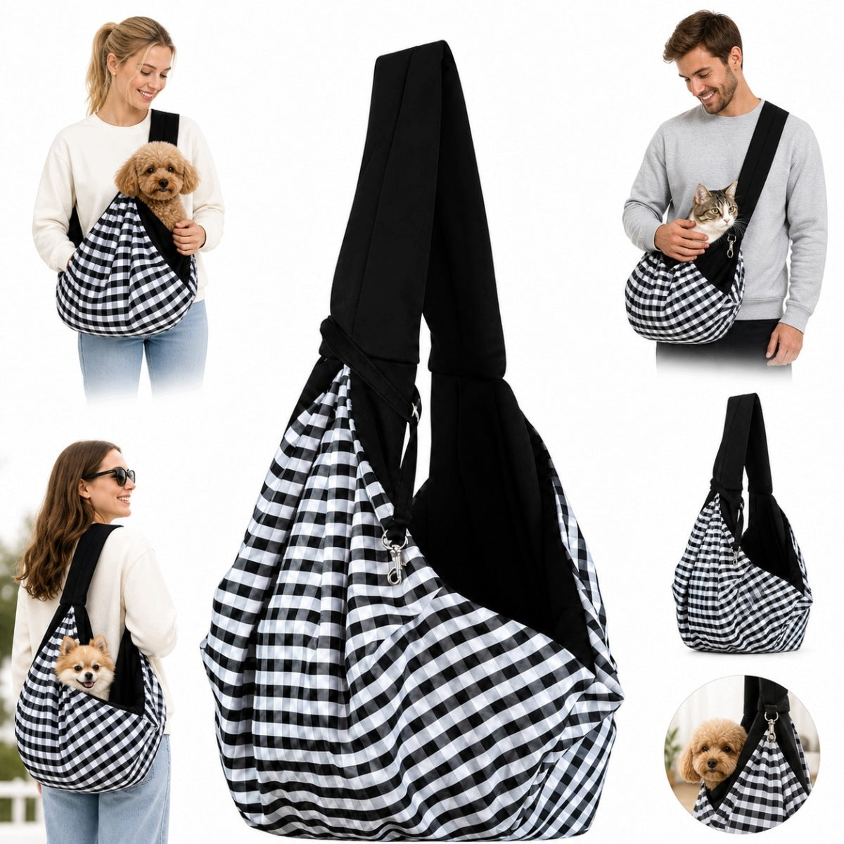 BAG CARRIER for Dog Cat Rabbit Shoulder Transporter Kangaroo Cotton