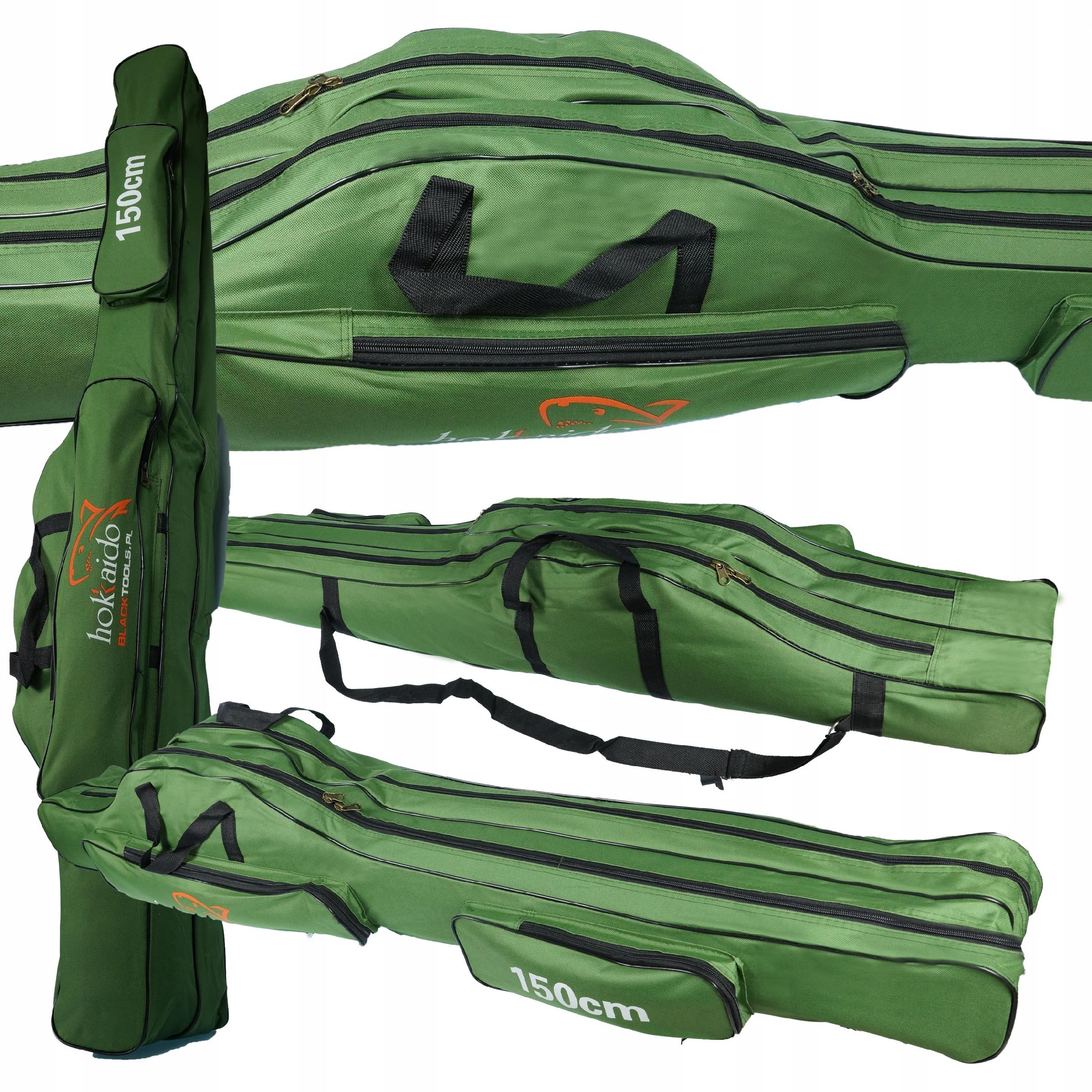 BAG COVER FISHING ROD 2+2 chambers 150cm HOKKAIDO FOR ANGLER WITH lining