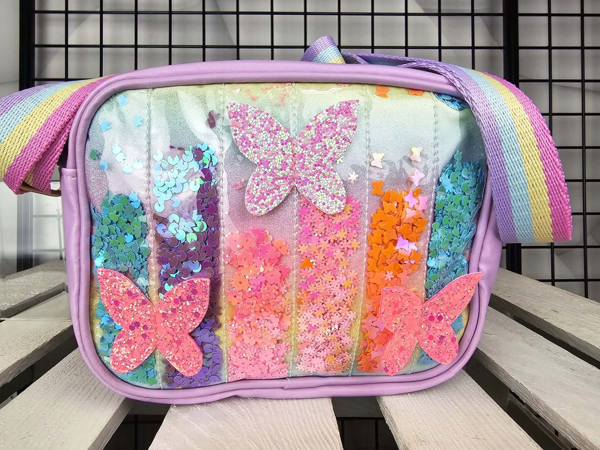 BAG FOR GIRLS PARTICLES BUTTERFLIES PURPLE Brand Lilly Bling