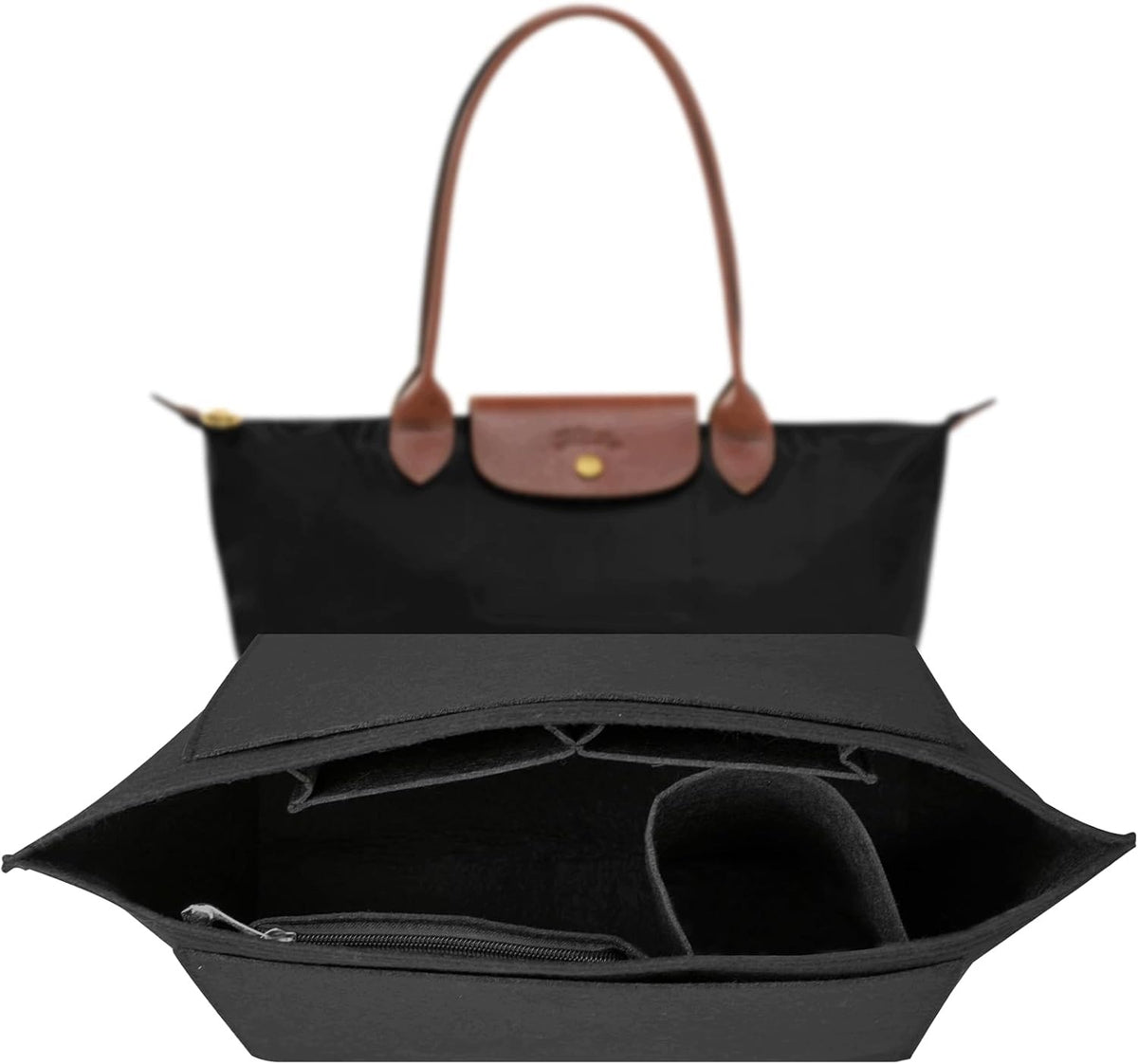 BAG ORGANIZER LONGCHAMP LE PLIAGE BLACK SIZE M
