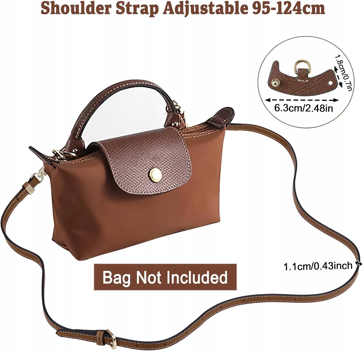 BAG STRAP LONGCHAMP ADJUSTABLE LEATHER CROSSBODY Brand IP