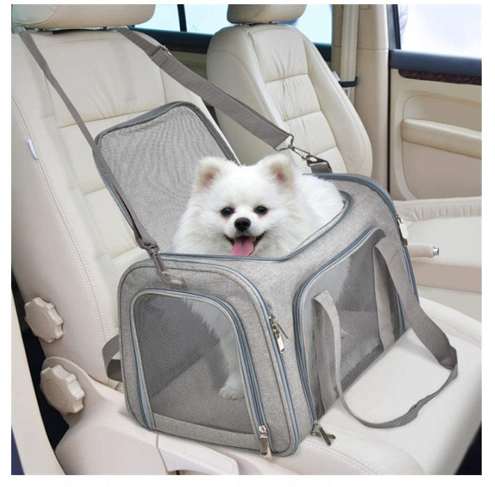 BAG TRANSPORTER FOR ANIMALS 45x30x30cm GREY Packaging status original