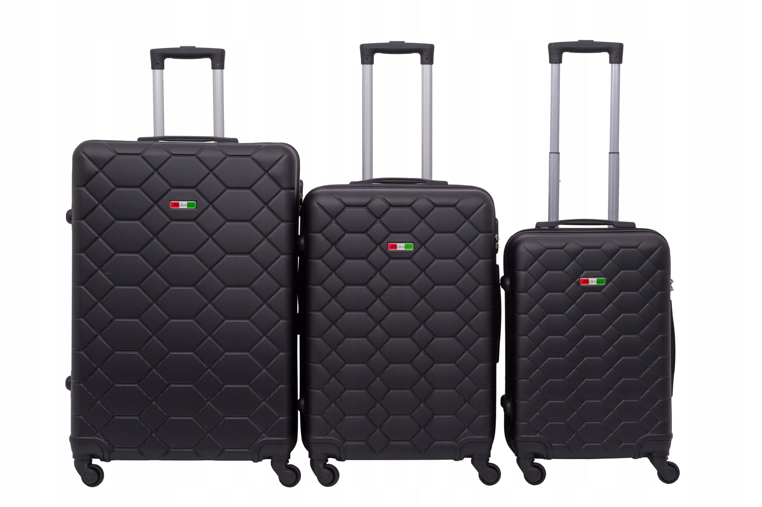 BAGIA AMSTERDAM SET SUITCASE SET 3 PIECES TRAVEL LUGGAGE ABS SUITCASES Manufacturer code 8070