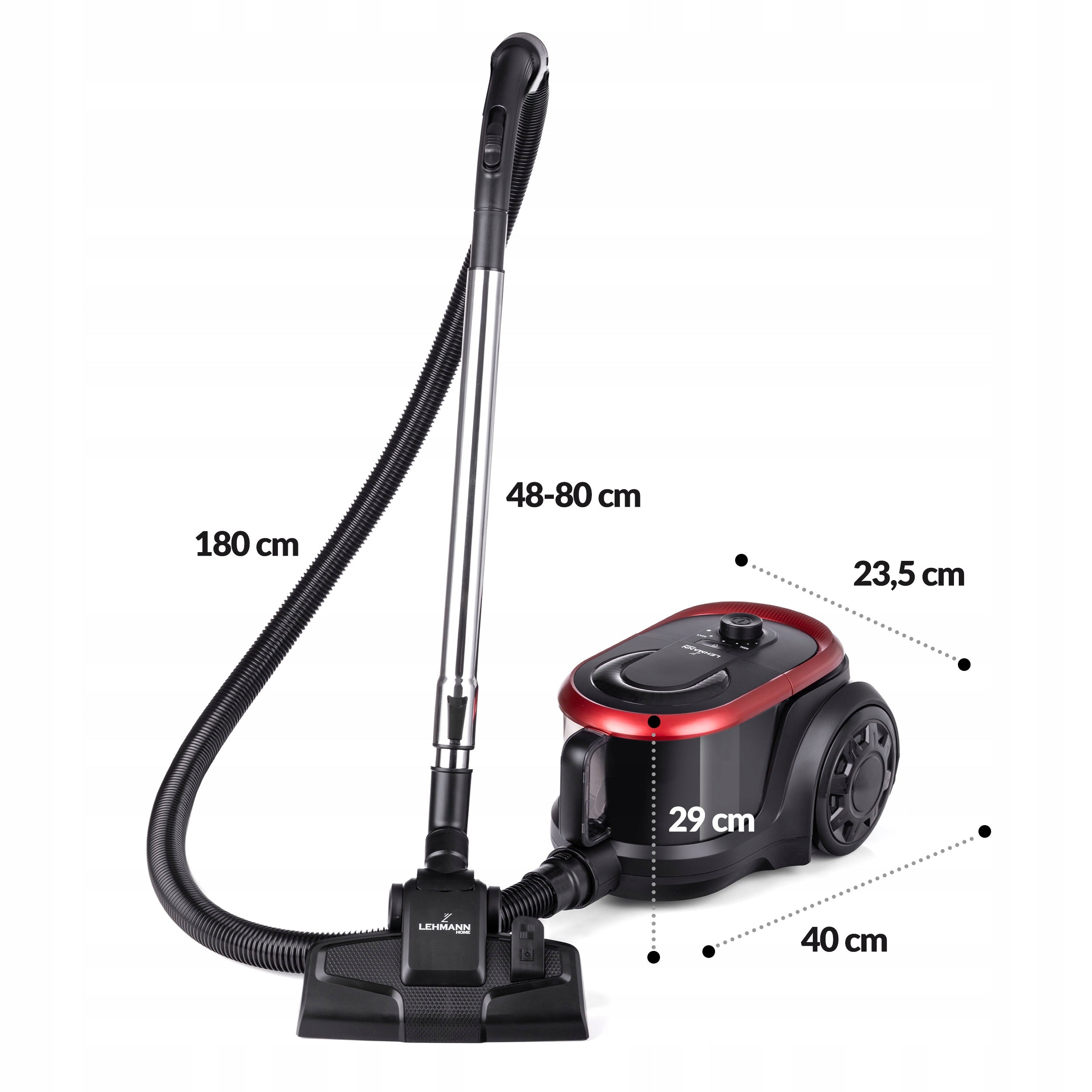 BAGLESS CYCLONE VACUUM CLEANER WITH POWER ADJUSTMENT 2x FILTER HEPA SET STRONG Vacuum cleaner type bagless