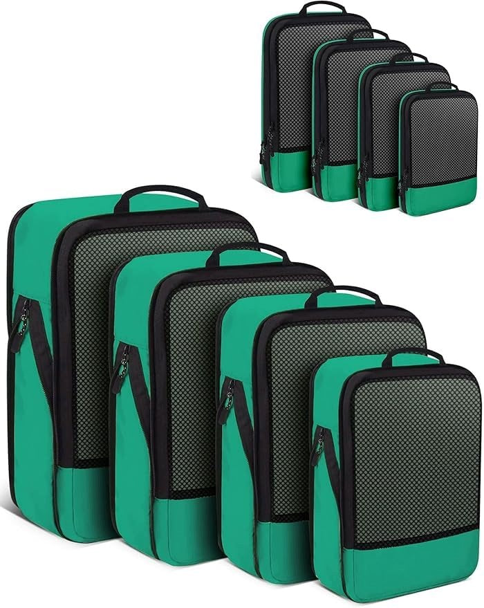 BAGLHER Travel Organizer Green Compression For Suitcase Travel Packer