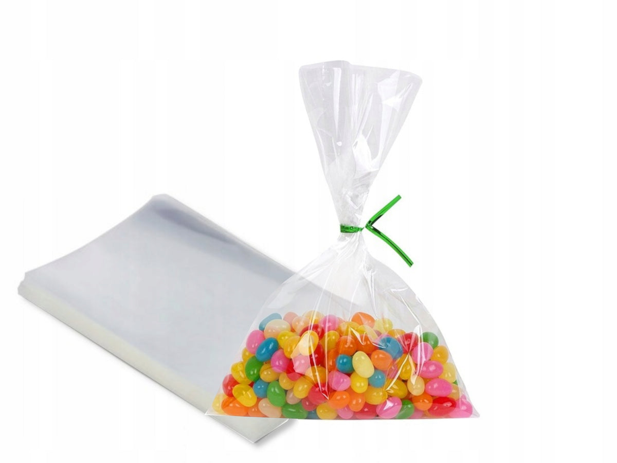 BAGS CELLOPHANE FOIL PACKAGING FOR GIFTS 20x30 100 pcs Thickness 25 μ